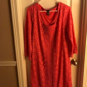 Alfani coral dress XL